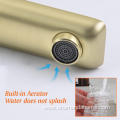 Anti-fingerprint Bathroom Mixers Faucet Brushed Gold Finish